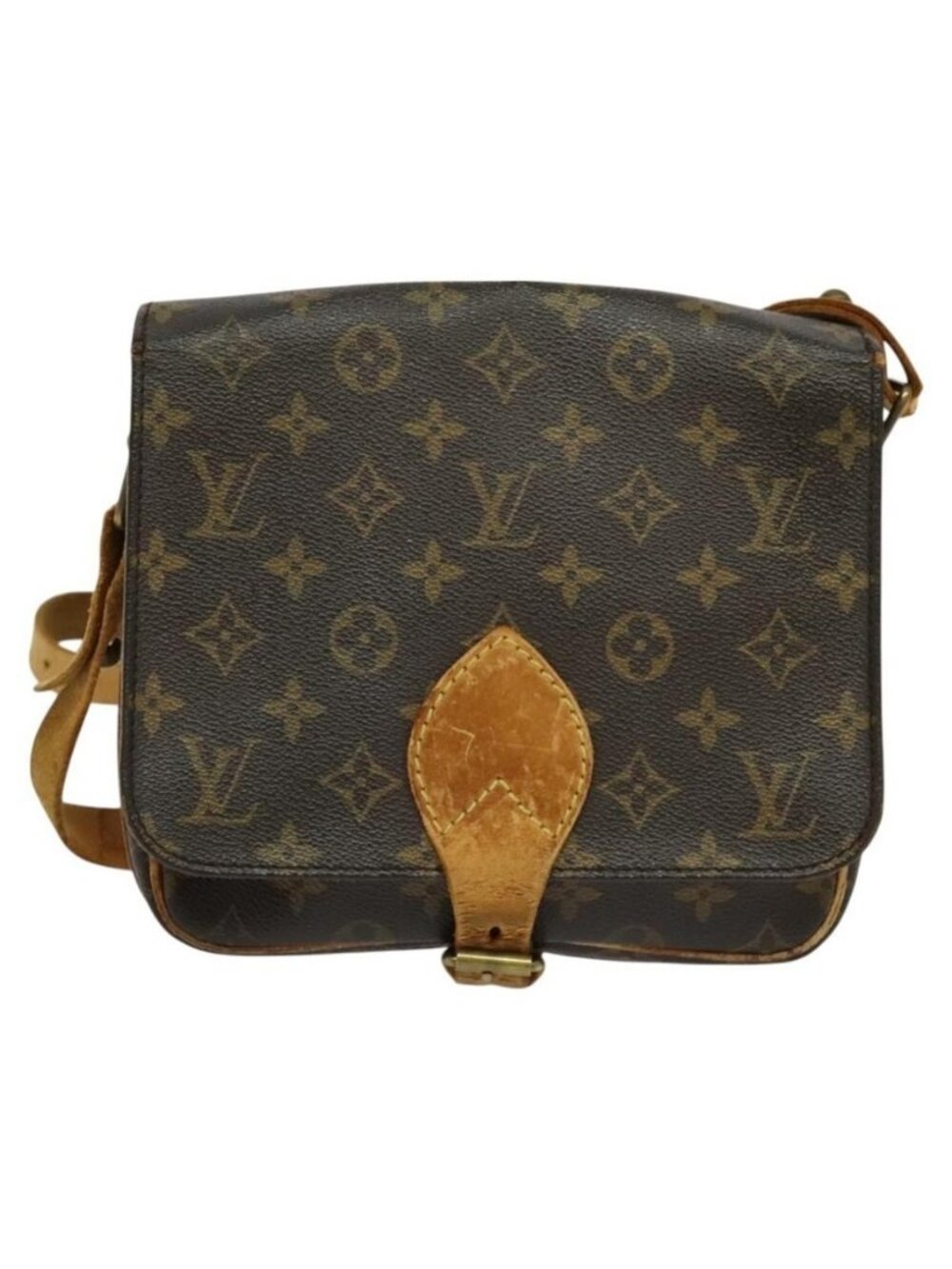 EX00186 Authentic LOUIS VUITTON Monogram Cartouchiere MM Shoulder Bag M51253 LV - Picture 5 of 16